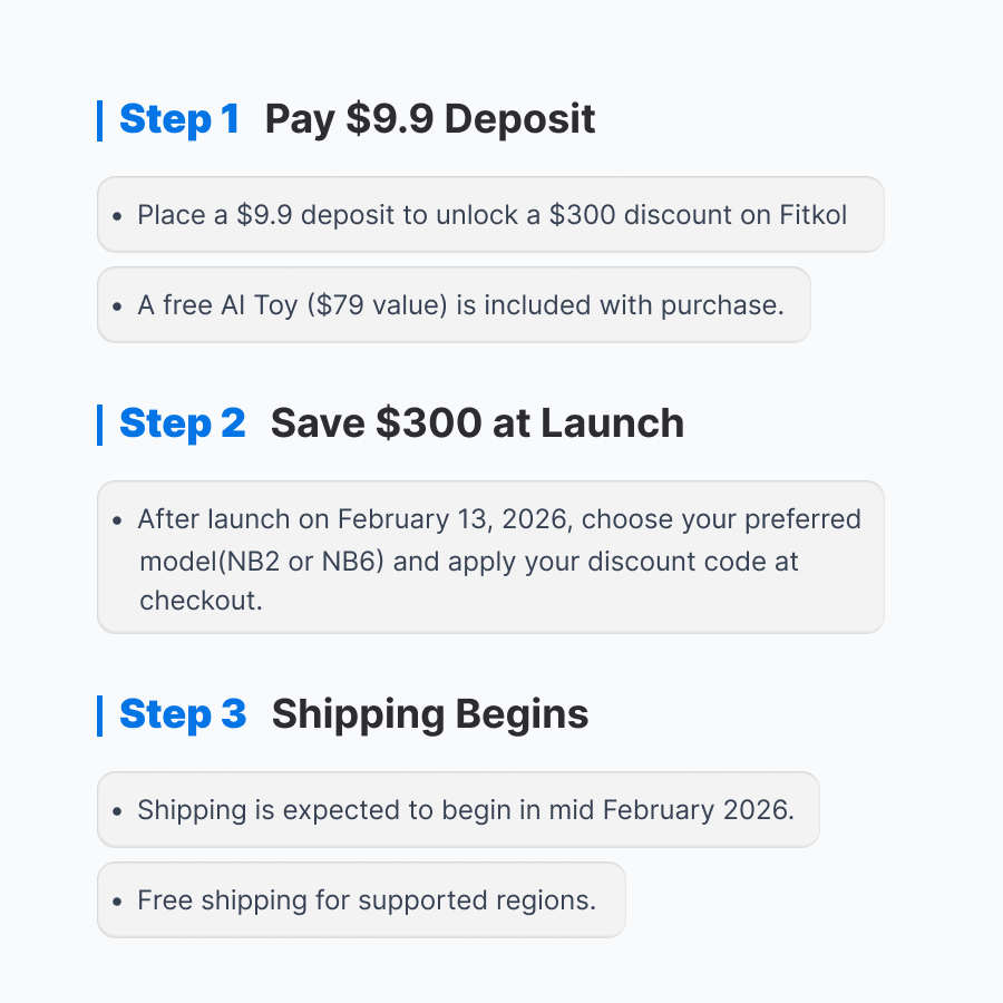 Pay $9.9 Now. Get $300 Off at Launch.